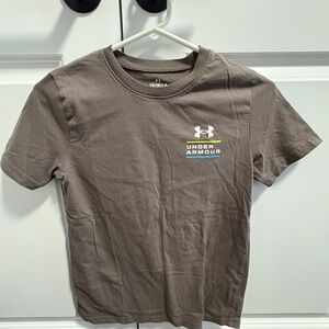 Under Armour Brown Short Sleeve Tee with Lime Accent